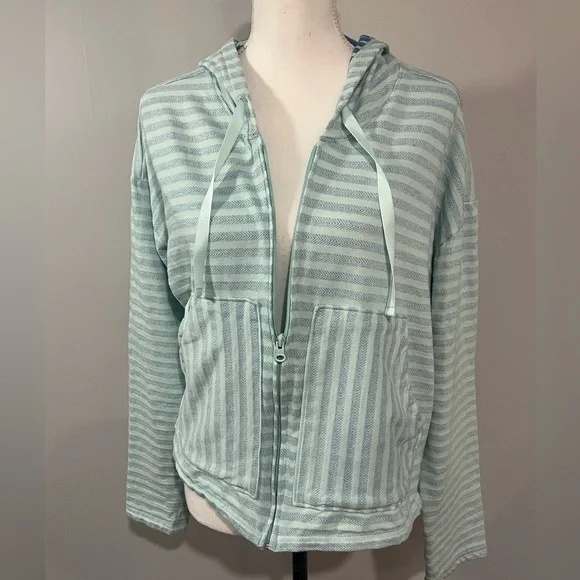 Columbia XL Striped Pullover Hoodie Soft zip up GUC - Picture 1 of 10